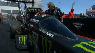 Tony Stewart, Brittany Force, Neal Strasbaugh, Top Fuel Dragster, Rnd 1 Eliminations, Mission Foods