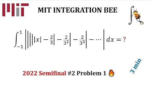 MIT Integration Bee 2022: Problem 1 Semifinal 2