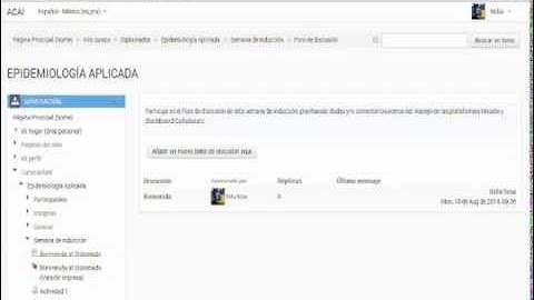 Video tutorial para el uso de Moodle.
