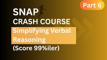 SNAP 2025 Crash Course | Simplifying Verbal Reasoning Questions for SNAP Exam 2025 #snap2025