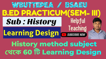 60 learning Design History subject|B.Ed 3rd semester Practicum history 60 learning Design| BSAEU 😱🔥💥