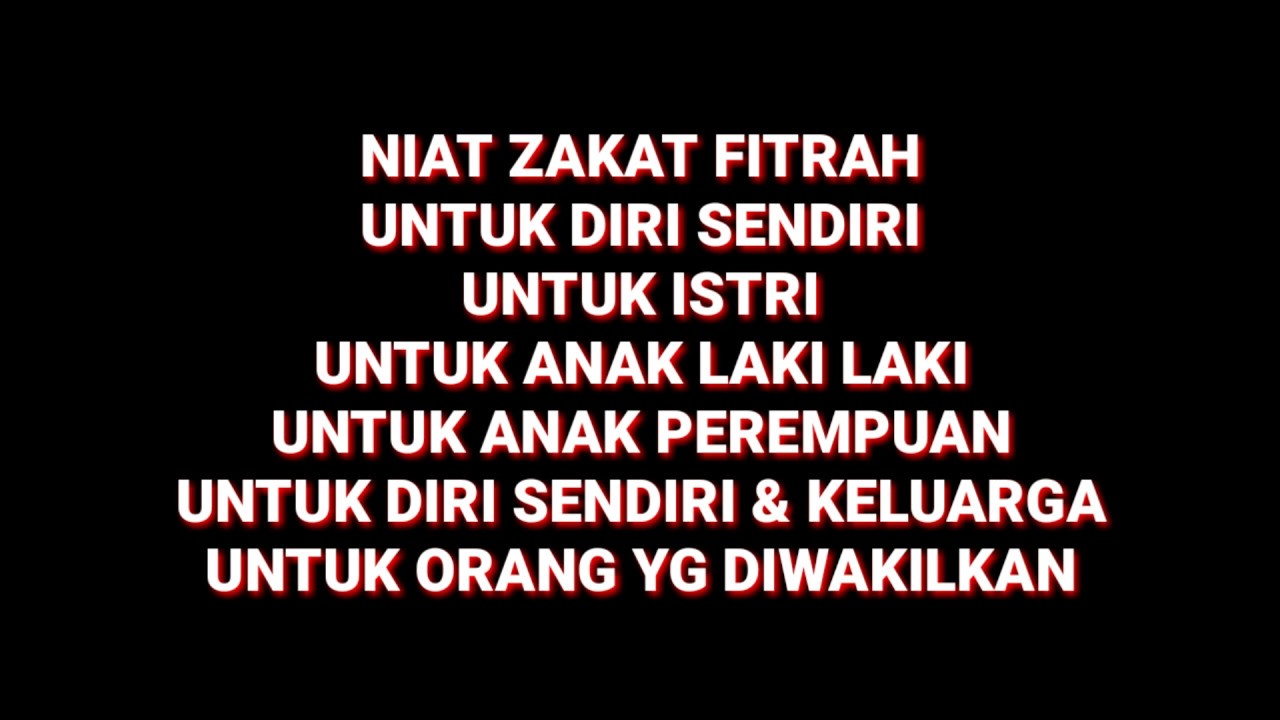 Doa niat zakat fitrah untuk anak perempuan