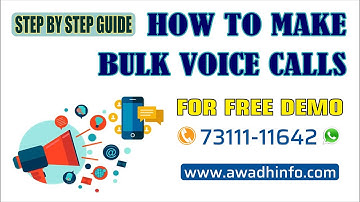 How to send bulk voice calls online