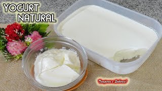 YOGURT NATURAL con sólo 2 ingredientes, saludable y súper fácil