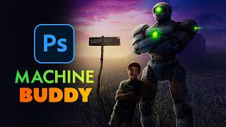 Machine Buddy - Photoshop Manipulation | Robot Photo Manipulation | Animesh Creation | Speed Art screenshot 5