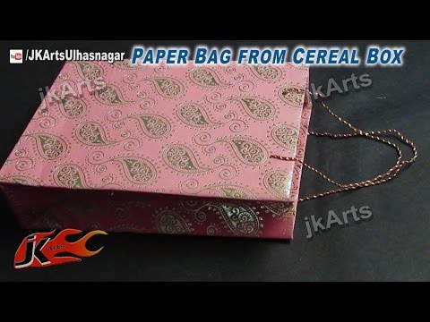 HOW TO: Make Paper Bag from Cereal Box - JK Arts 509