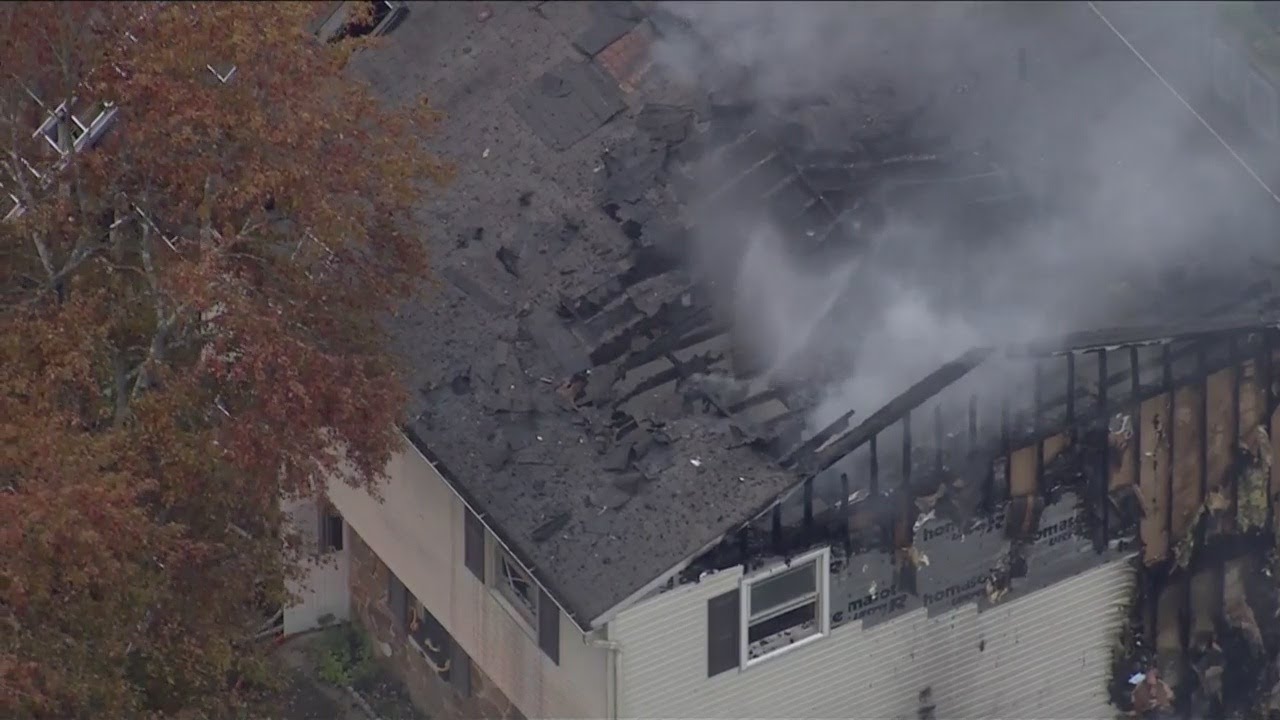 Crews Battle House Fire In Bucks County YouTube