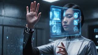 A wearable device that projects a full 3D hologram smartphone interface in mid-air