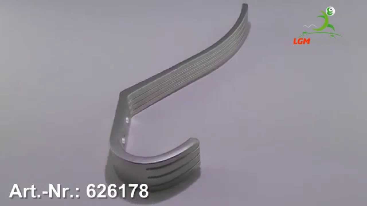 Kleiderhaken Friesoythe, Design, Zinkdruckguß - Matt vernickelt - Art. Nr.: 626178