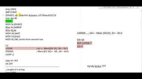 06: String instructions Lec 02 | 8086 Assembly