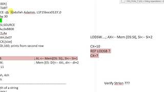 06: String instructions Lec 02 | 8086 Assembly