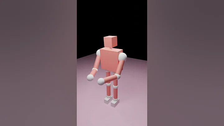 Robot making namaste # blender # Animation trail 2
