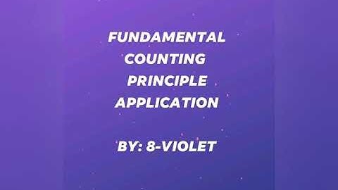 Fundamental Counting Principle Problem