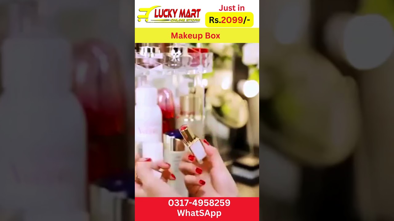 Crystal Makeup Box 360° Rotating