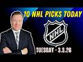 Tuesday 10 NHL Bets | Expert Picks & Predictions (3/3/26)
