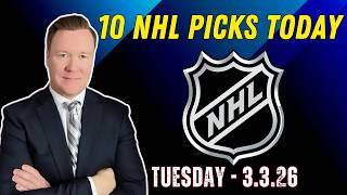 Tuesday 10 NHL Betting Picks l 3/3/26 l Vernon’s Best NHL Bets, Expert Picks and Predictions