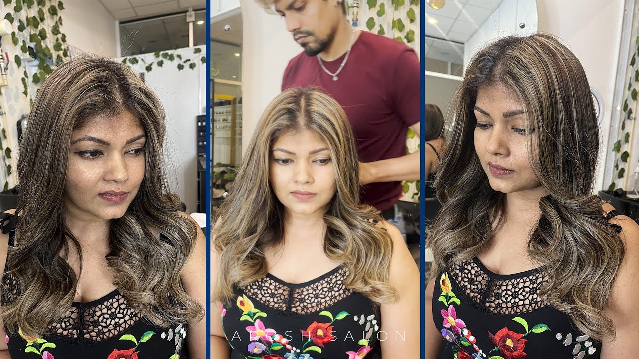 Long layered haircut and color blonde 👱‍♀️ 💛transformation by Arosh