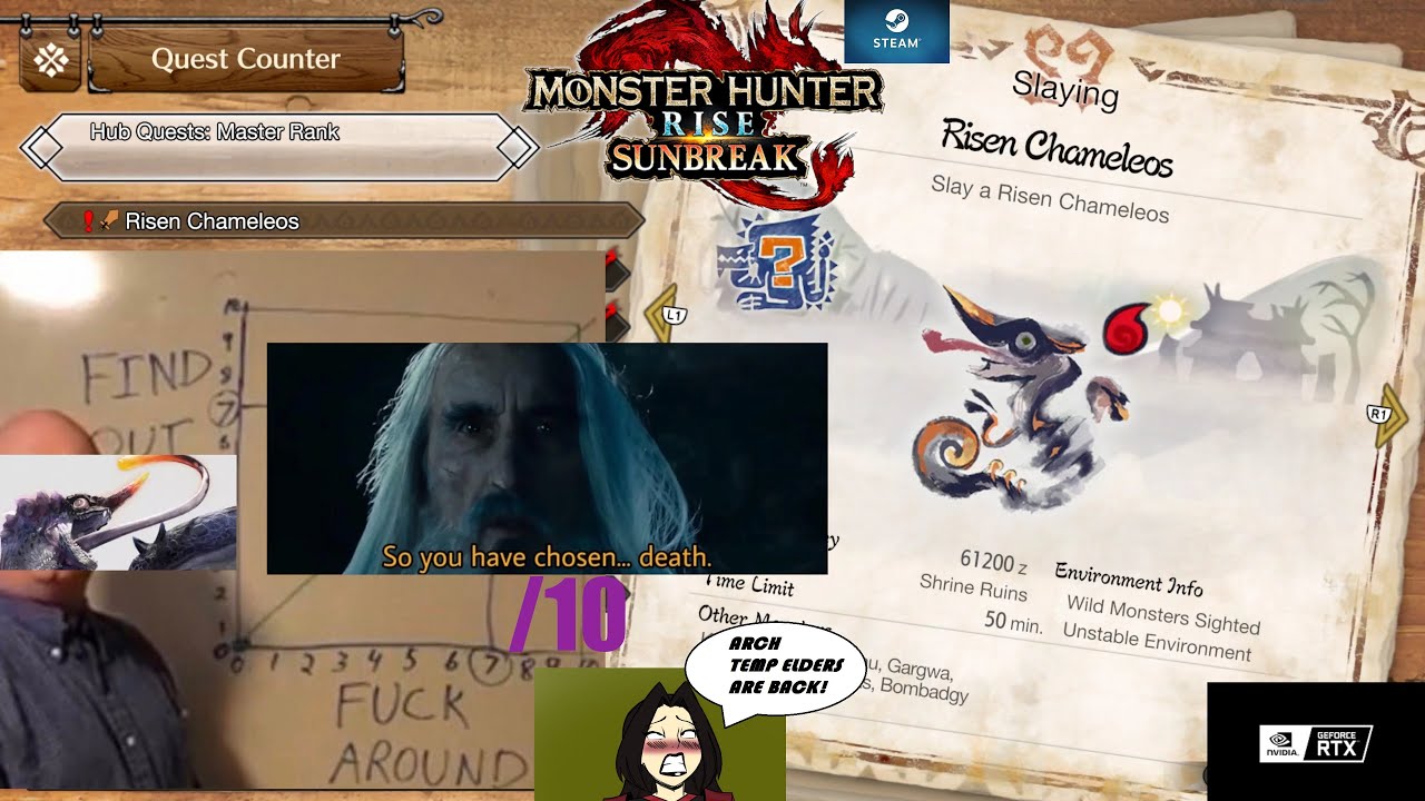 Monster Hunter Rise: Sunbreak |STEAM| Skimpy Armor Playthrough| Risen Chameleos