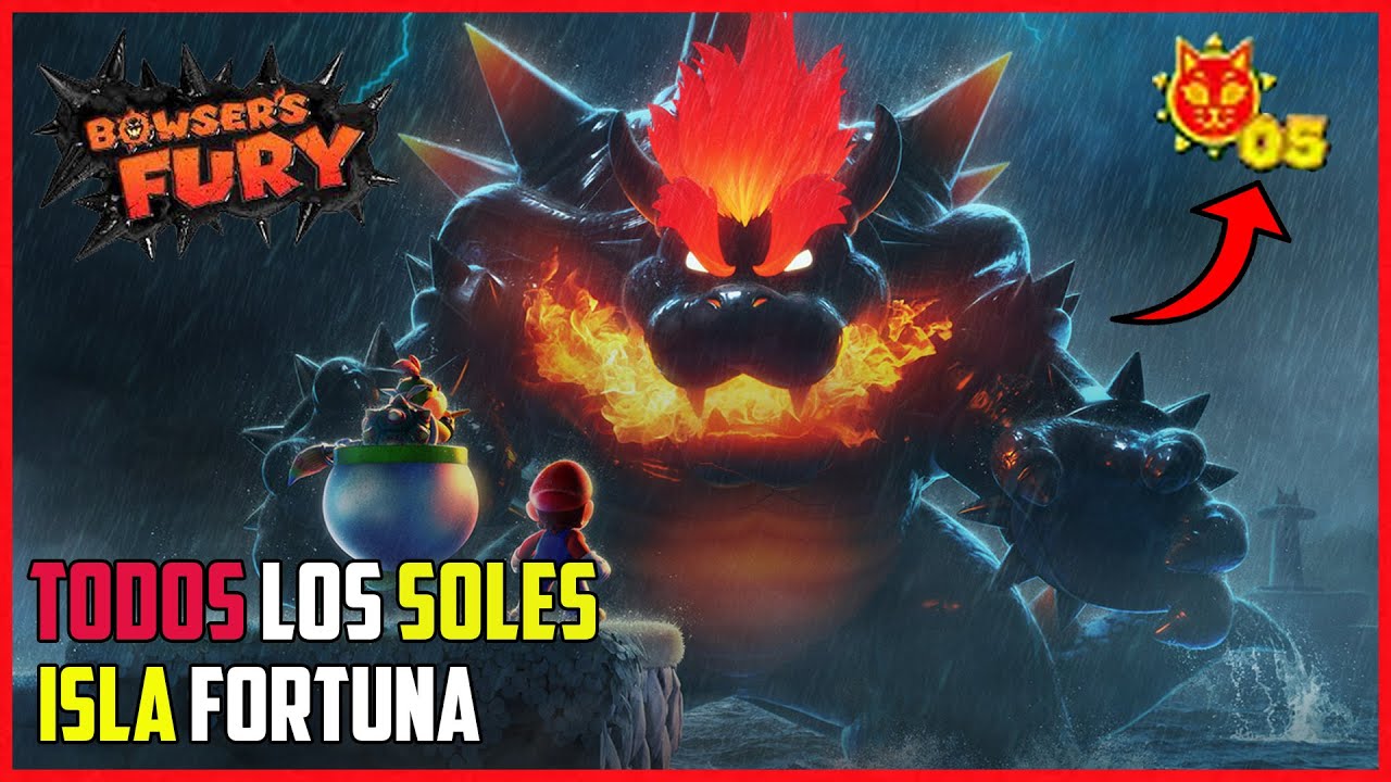 🐱ISLA FORTUNA: Todos los 5 SOLES FELINOS I Guía Bowser´s Fury I Nintendo  Switch🔥 