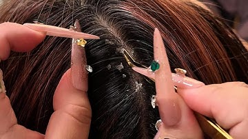 Latte ASMR Self Care Session | Fine Tweezer Triggers & Soothing Scalp Sounds for Sleep Therapy