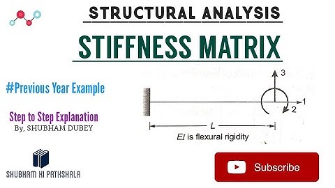 Structural Analysis| stiffness matrix |previous year example|step to step explanation|By SHUBHAM SIR