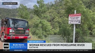 Woman rescued after falling into Mokelumne River