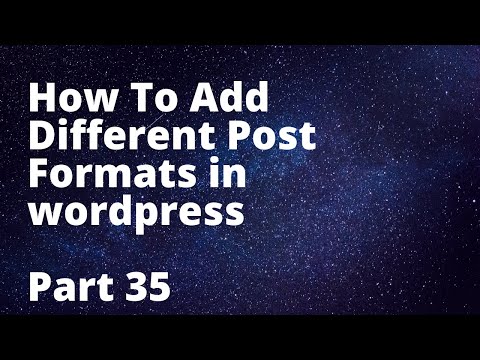 How To Add Different Post Formats in wordpress | Wordpress Theme Development Part 35 |  Tech Tian