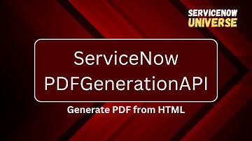 PDFGenerationAPI | Generate PDF from HTML in ServiceNow