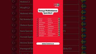 İsveççe Noktalama Işaretleri Ççe Ç