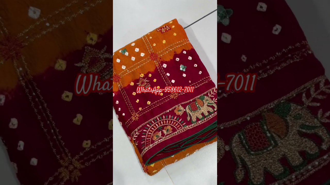A very beautiful pure gaji silk gharchola saree 