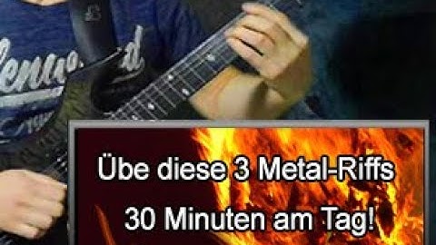 3 coole Metal Riffs für Anfänger in d-Tuning mit 160bpm - Einfache Metal Riffs erklärt