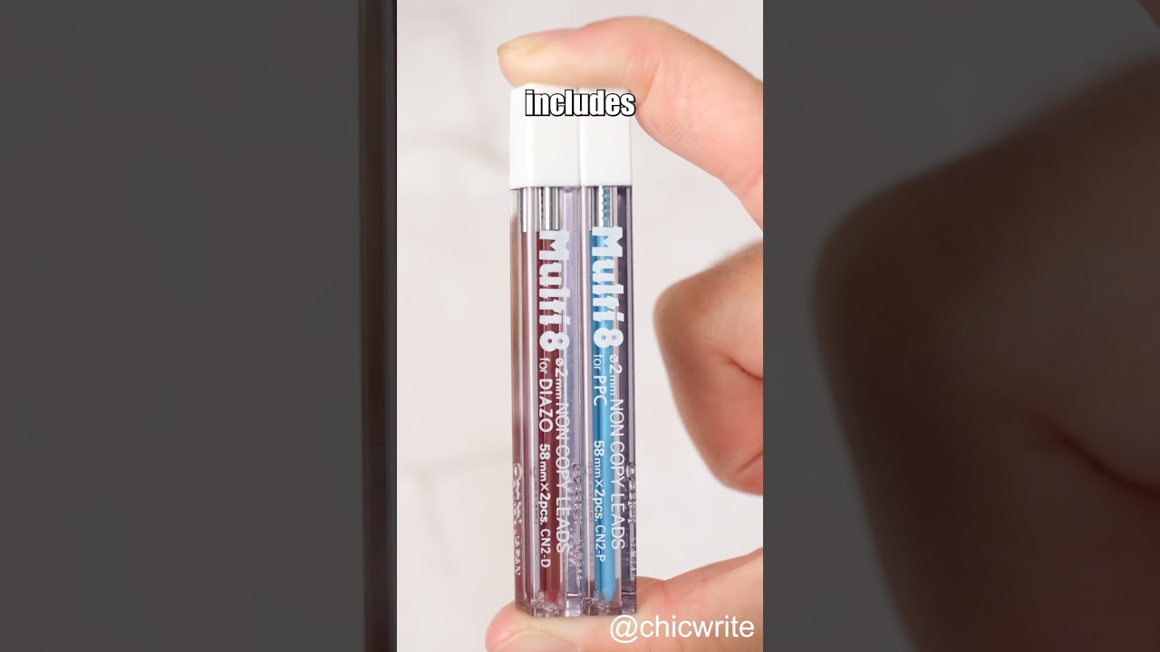 Pentel Multi 8 can hold 8 leads, including 2 special color that cannot be copied by copier. 