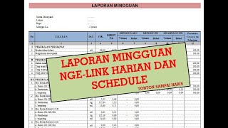HOW TO MAKE A WEEKLY PROJECT REPORT NgeLink Daily and Schedule