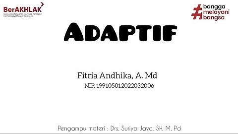 Penerapan Core Value ASN BerAKHLAK - ADAPTIF