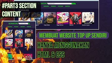 #PART3 CARA MEMBUAT WEBSITE TOPUP HTML & CSS ONLY || BAGIAN SECTION