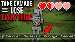 Minecraft, But If I Take Damage I Lose ALL My Items