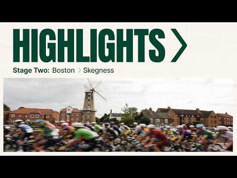 Crosswind Chaos on the Road to Skegness! | Stage 2 Highlights | Lloyds Tour of Britain Men 2026