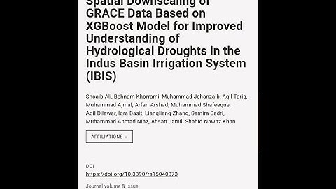 Spatial Downscaling of GRACE Data Based on XGBoost Model for Improved Understanding o... | RTCL.TV