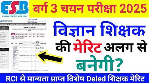 वर्ग 3 विज्ञान शिक्षक एवं विशेष शिक्षक भर्ती महत्वपूर्ण जानकारी Mptet varg 3 result update #mptet 