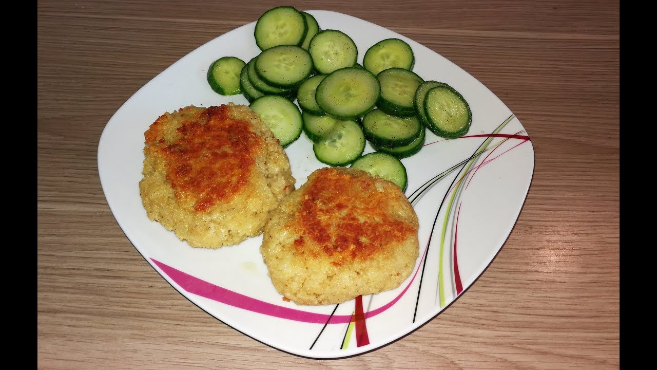 Couscous-Bratlinge mit Käse und Gurkensalat - YouTube