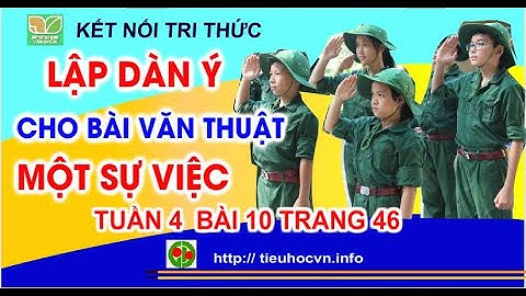 Tiếng Việt 4 Bài 10 Viết: Lập dàn ý cho bài văn thuật lại một sự việc | Kết nối Tuần 5 trang 46