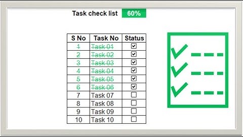 Cómo hacer una increíble lista de verificación para tus tareas diarias en Excel Lista de verifica...
