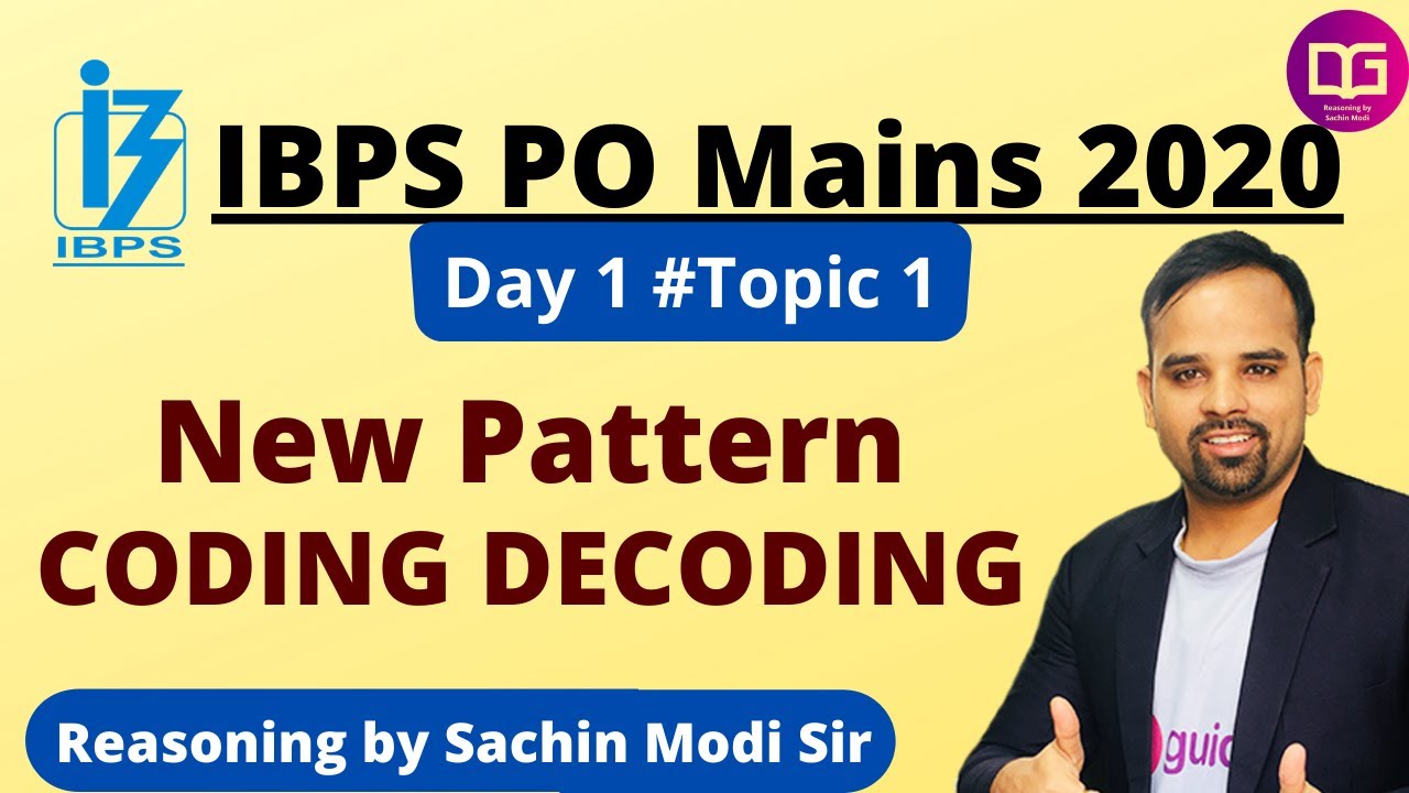 REASONING FOR IBPS PO MAINS 2020 | NEW PATTERN CODING DECODING FASTEST ...