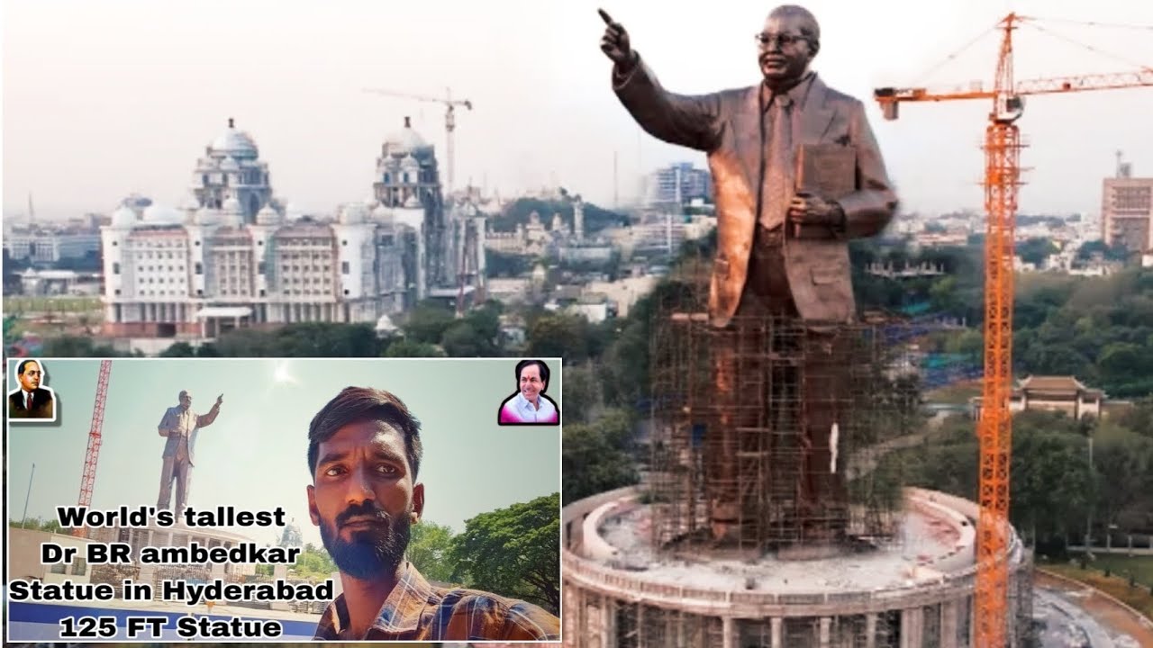 World's tallest Dr BR Ambedkar statue in Hyderabad-125 Ft statue ...