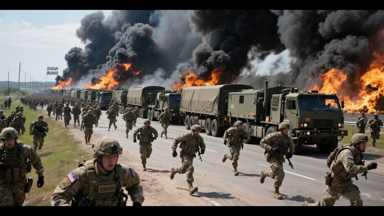 13 minutes ago! US troops trying to escape Ukraine were trapped by Russian forces at Kursk.