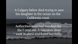 Alberta father dies trying to save daughter swept away by ocean, volunteer diver finds her body