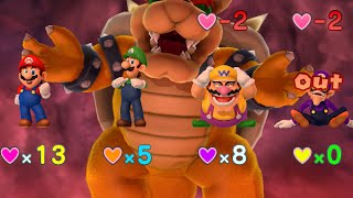 Mario Party 10 - Mario vs Luigi vs Wario vs Waluigi vs Bowser - Chaos Castle