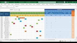 Annual Leave Tracker with Daily/Monthly View in Excel