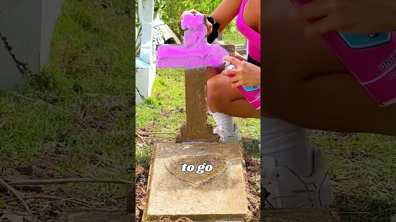 Cleaning A Tiny Baby Grave