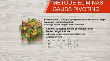 METODE ELIMINASI GAUSS + PIVOTING